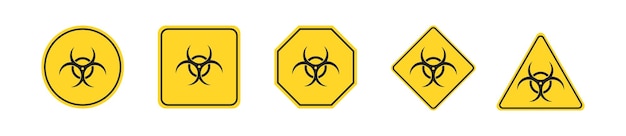 危険警告アイコンをフラットに設定化学危険標識ベクトル分離