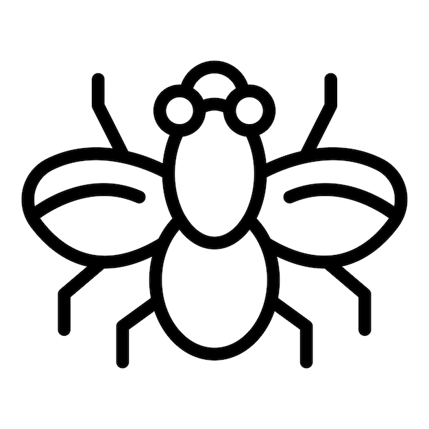 Dangerous insect icon outline vector house bait bee