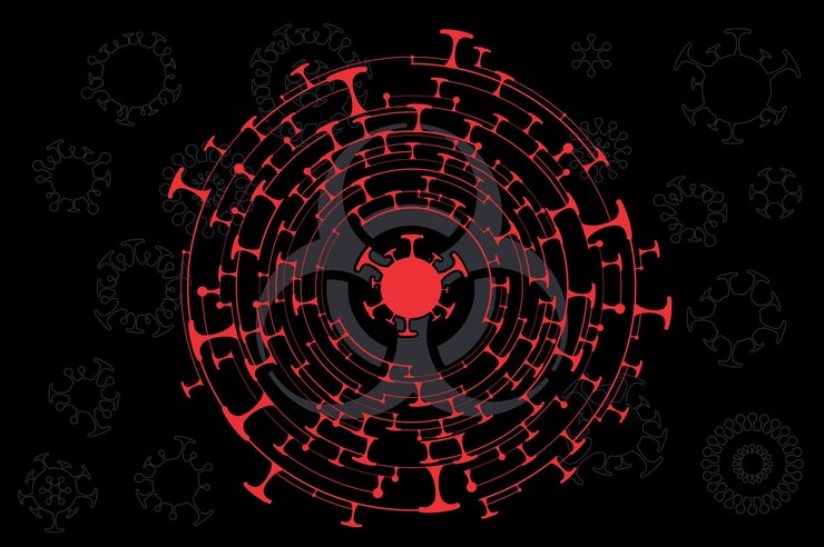 Vector dangerous pandemia covid19 outbreak abstract vector illustration