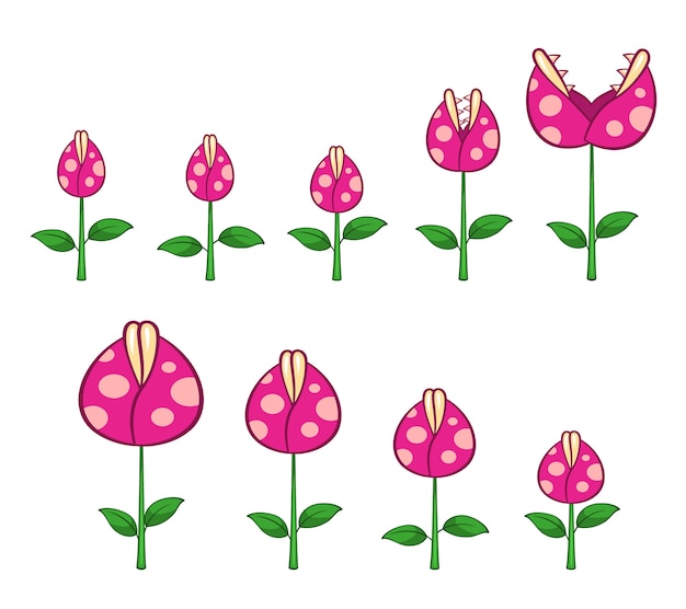 Dangerous plant game sprites