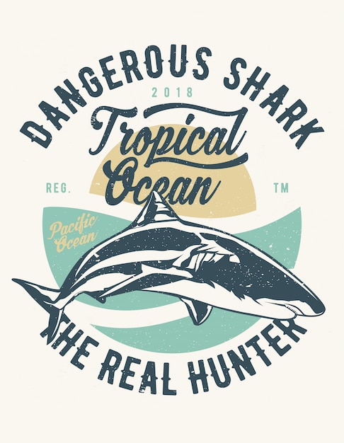 ベクトル 危険なサメ