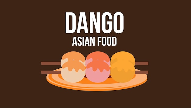 Dango Asian food vector