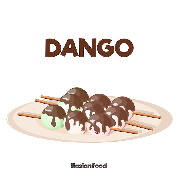 Vector dango asianfood poster