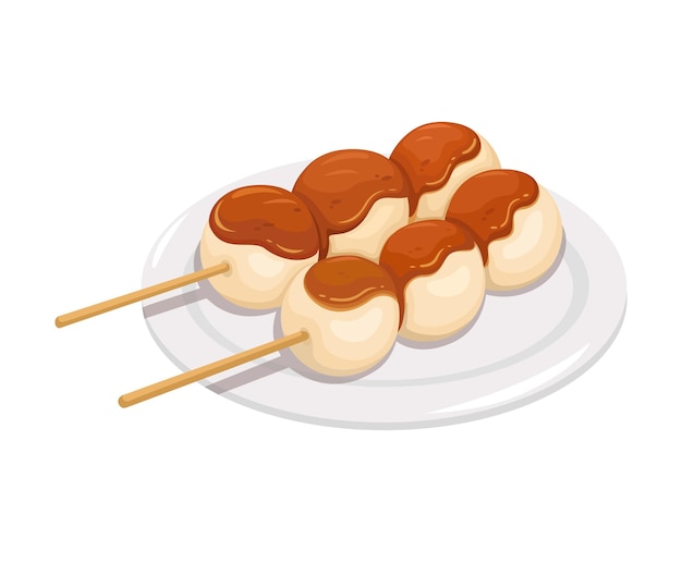 Dango Japanse voedsel illustratie vector