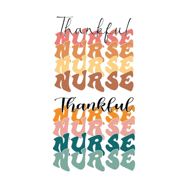 Dankbaar verpleegster thanksgiving t-shirt design.nurse fall shirt.