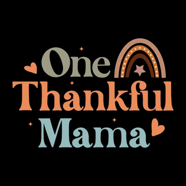 Dankbare mama - herfst T-shirt ontwerp