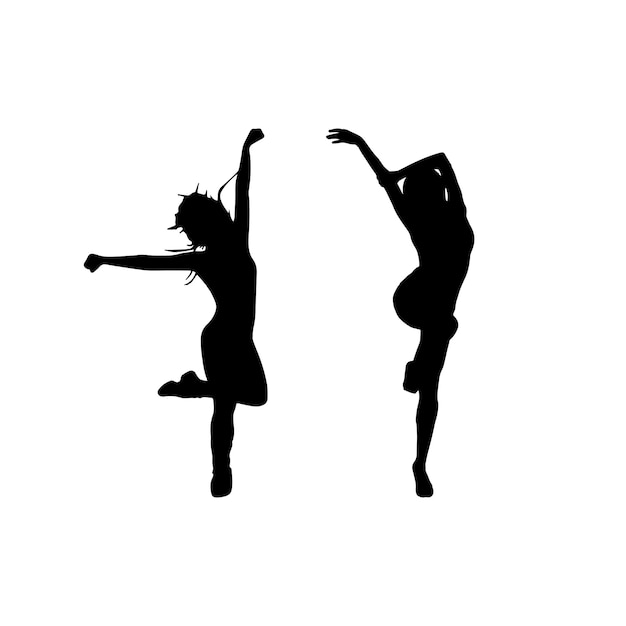 Dans silhouet set danser silhouetten