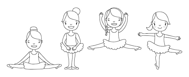 Dansende ballerina's vector illustratie