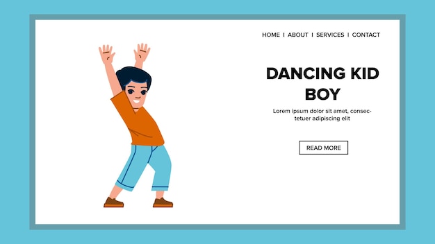 Dansende jongen jongen vector