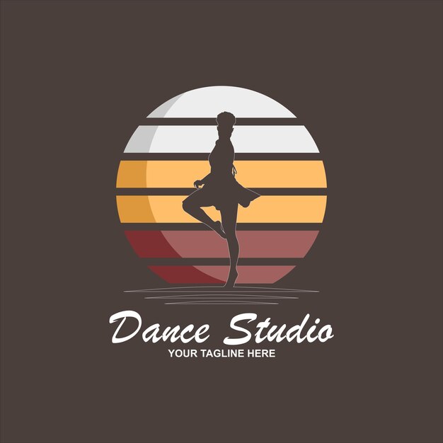 Danser logo ontwerp vector abstract