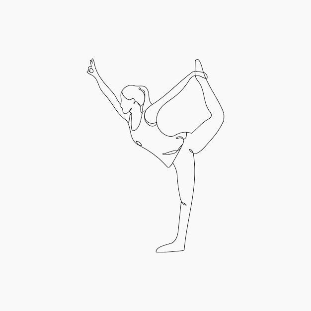 Danser Pose Yoga Illustratie