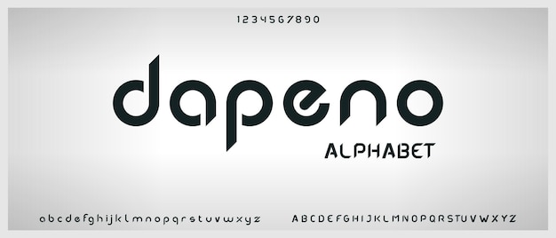 Dapeno minimaal lettertype creatief modern alfabet