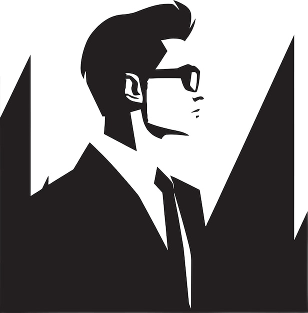 Dapper Noir Noir White Noir Vector