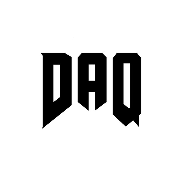 기술 회사에 대한 DAQ 글자 로고 디자인 DAQ 로고 디자인 검은색과 색 컬러 조합 DAQ 로그 DAQ 터 DAQ 디자인 DAQ 아이콘 DAQ 알파 DAQ 타이포그래피 로고 디자인