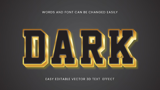Dark 3d text style design