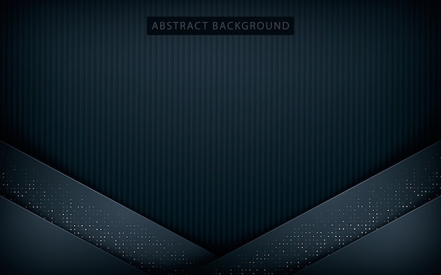 Dark abstract background with black overlap layers