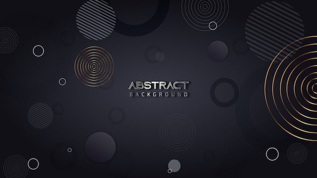 Dark abstract background with circles