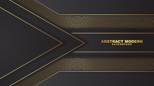 Dark abstract background with luxurious gold color