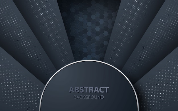 Dark abstract background with overlap layers