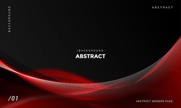 Dark abstract modern background with red element