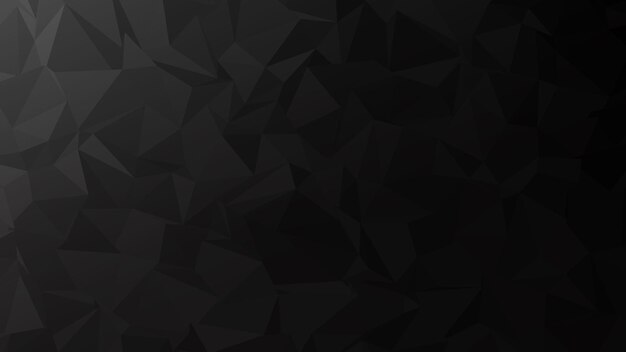 Dark abstract monochrome background with textured low poly triangle geometric effect