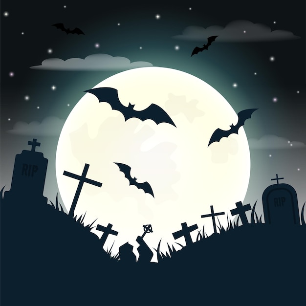 Sfondo scuro per halloween. illustrazione vettoriale