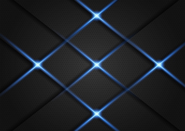 Dark background overlap layer with silver glitters and blue light