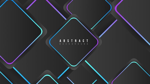 Vector dark background with abstract gradient lines