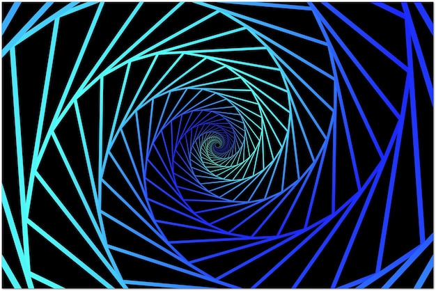 Vettore fondo scuro con linee a forma di scala circolare