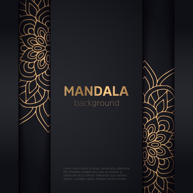 Dark background with flower mandala