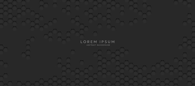 Dark background with hexagons modern abstract background