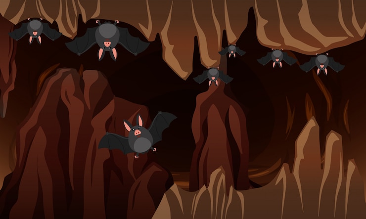 Vector a dark bat cave