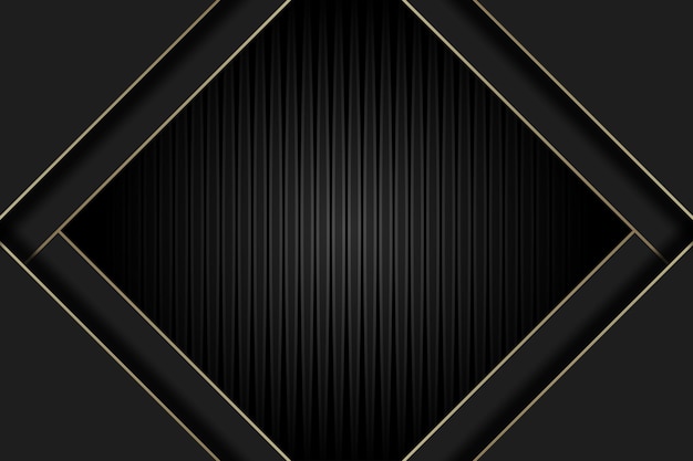 Dark black background with gradient and golden lines vector file