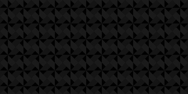 Вектор Темно-черный бесшовный абстрактный фон с векторной иллюстрацией геометрических фигур