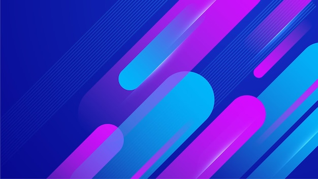 Темно-синий абстрактный фон с ультрафиолетовыми неоновыми световыми линиями волн Абстрактные технологии фон