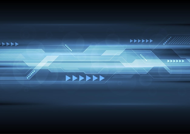 Dark blue abstract technology illustration design Vector arrows background