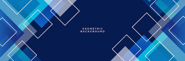 Dark blue background with abstract geometric shapes, dynamic and sport or tech banner concept