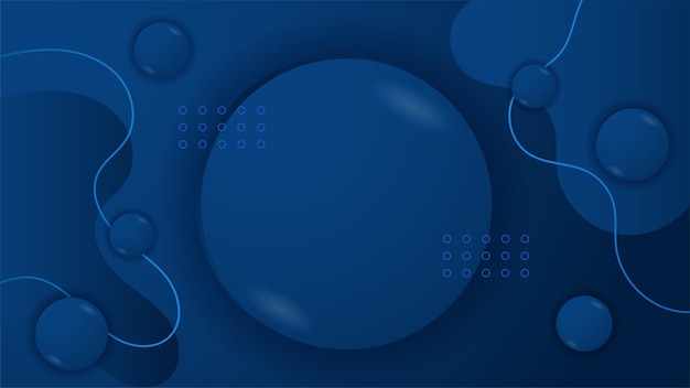 Sfondo blu scuro con cerchi astratti di forma quadrata, linee dinamiche e concetto di banner sportivo