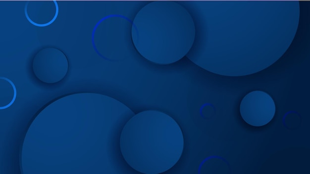 Dark blue background with abstract square shape circles lines dynamic and sport banner concept