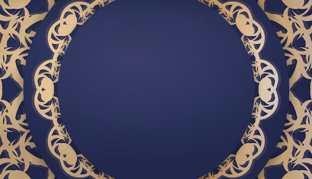 Dark blue background with Greek gold ornaments and space for your logo or text
