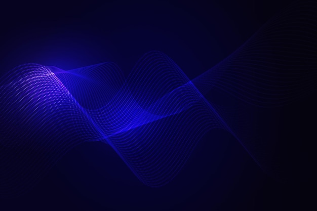 Dark blue color abstract halftone wave background design Technology modern background art