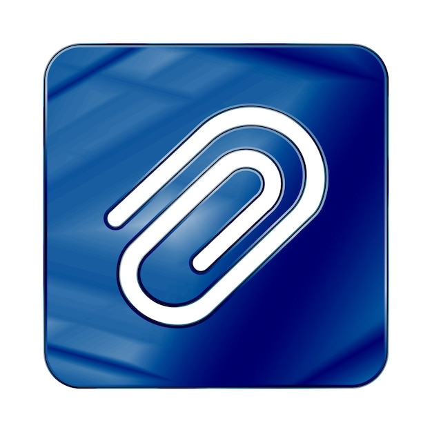 Dark Blue Colored Metal Chrome web icon clip