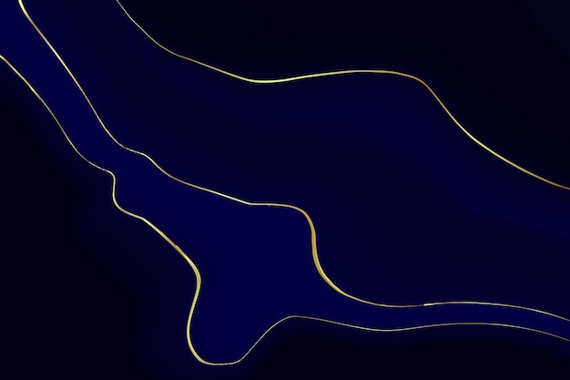 Темно-синий и золотой мраморный абстрактный векторный фон