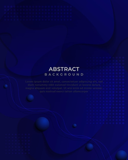 Vector dark blue gradient abstract background