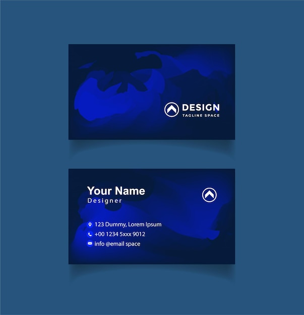 Dark Blue Light business card template