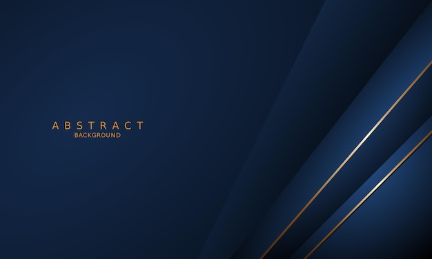 Dark blue luxury premium background and gold line.