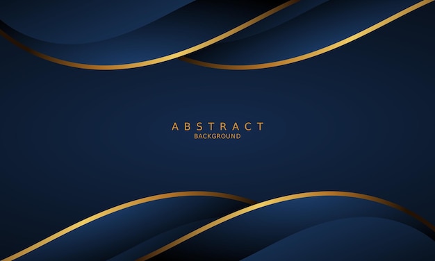 dark blue luxury premium background and gold line.