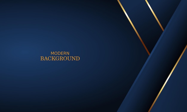 dark blue luxury premium background and gold line