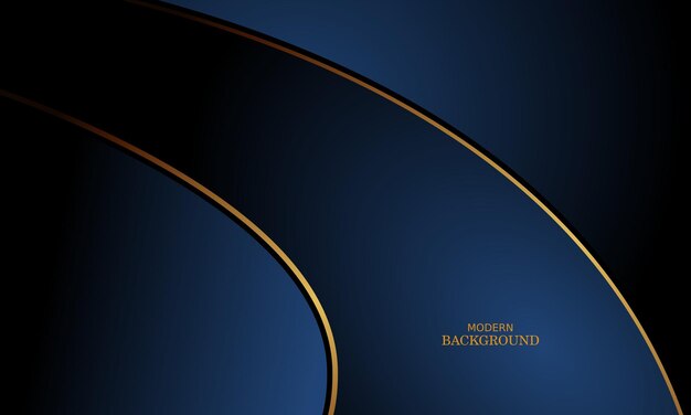 Dark blue luxury premium background and gold line.