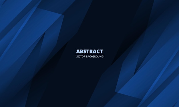 Dark blue modern abstract background with diagonal geometric objects